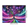 Blacklight Tree of Life Tapestry Psychedelic Space Galaxy Neon Tapestries UV Reactive Tapestry Glow In The Dark Neon Backdrops