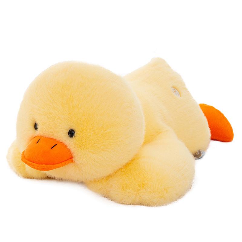 Cute Lying Down Yellow Duckling Doll Plush Toy Duck Doll Children Sleeping Soothing Pillow Doll