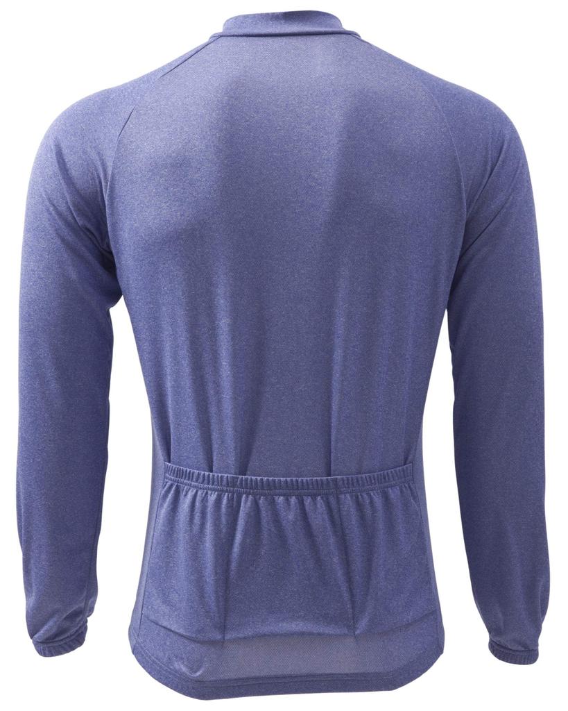 Welkruz Long Sleeve Cycling Cycling Road Bike Cycling Men's Jersey, Spring/Summer Apparel, Jersey, Shirt, WL-BB057 (Heather Blue, XXL)