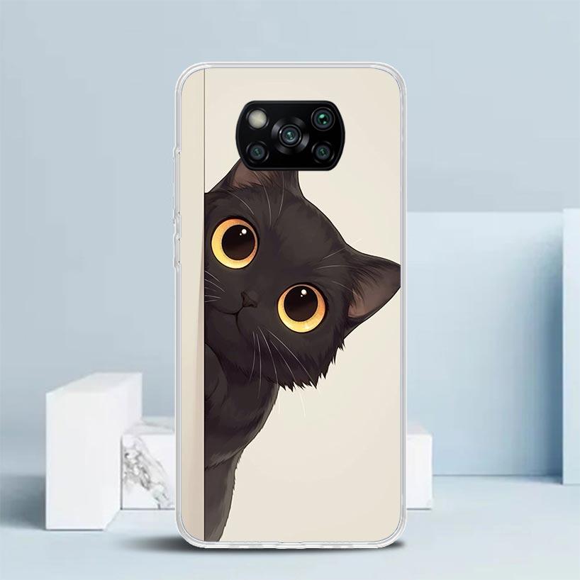 Cat Cute Kitten Cartoon Phone Case For Xiaomi Poco F7 Ultra X5 X6 X7 Pro M7 Redmi 15C 15 13C 13 12C 12 10C 10 10A 9 9C 9A 9T Cov