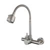 Wall Mounted Kitchen Faucet With Ceramic Cartridges Washbasin Mixing Switches 360 Degree Rotate Sprayers Faucet Enduring
