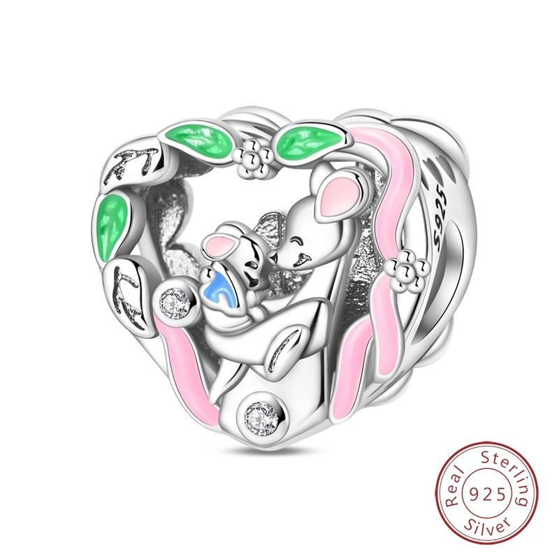 Original Luminous Charms Copper Fixed Clamp Beads Flower Fairy New Year'S Pendant Fit Bracelet Women Jewelry Gifts