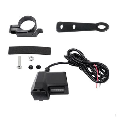 Motorcycle USB Charger with Voltmeter Phone for GPS
