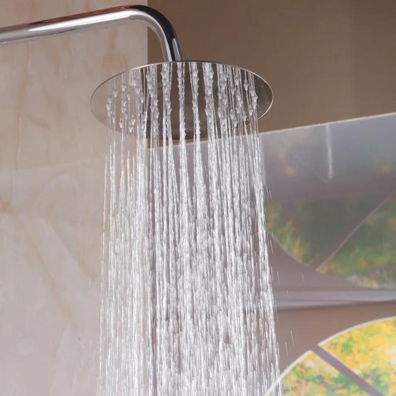 8'' Stainless Steel High Quality Square Top Rainfall Shower Head Big Round Shower Head