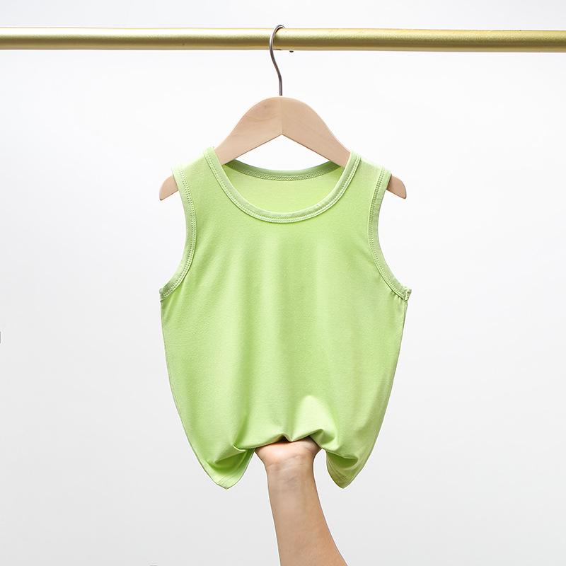 Children's Summer Modal Cotton Camisole Vest - Unisex Lightweight Base Layer for Babies and Kids