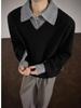 Men's Autumn/Winter High-End Style Polo Collar Two-Piece Sweater