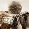 Long tube calf socks women's autumn and winter fleece thickened warm medium tube socks retro Fair Island warm plush confinement socks