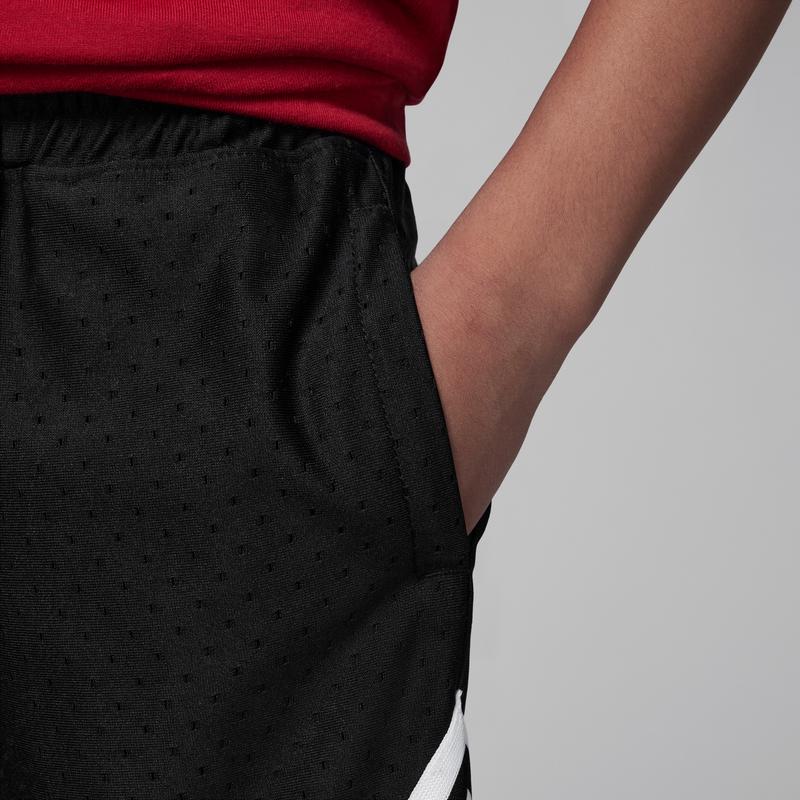Jordan Logo Print Mesh Basketball Shorts Kids Bottoms Black DV0425-010