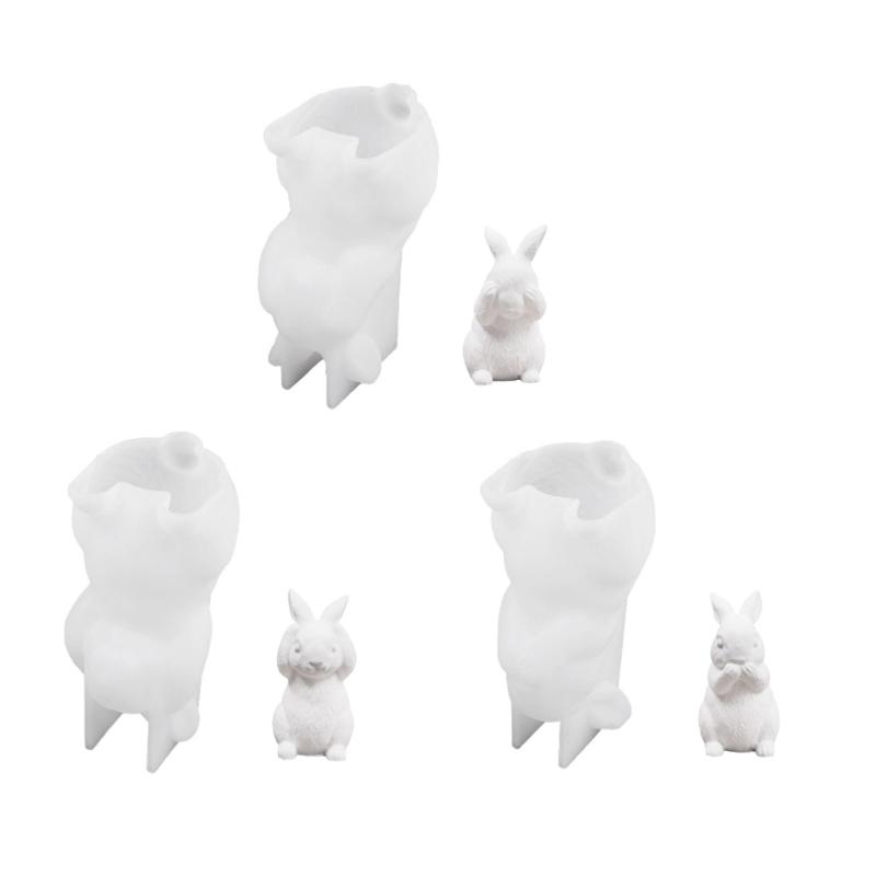 Practical Sturdy Silicone Mould Accessory for Rabbit Candle Holders Portable for Handmade Gifts and Home Accent