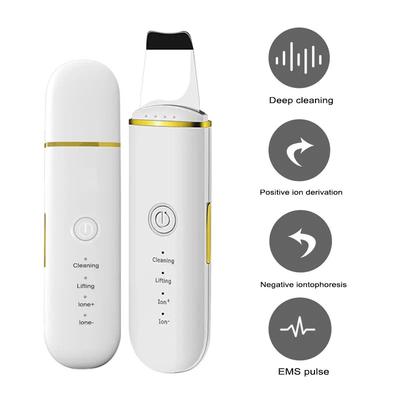 Ultrasonic Skin Scrubber Facial Ion Cleaning Vibrating Spatula To Blackhead Acne Exfoliating Facial Lifting Machine