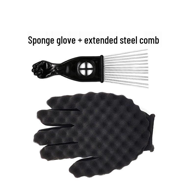 Black Hot Hair Sponge Comb Set for Styling and Care