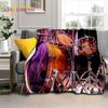 Drum Kit Drum Stand Set Music Instruments Soft Flannel Blanket for Beds Bedroom Sofa Picnic,Throw Blanket Outdoor Leisure Gift