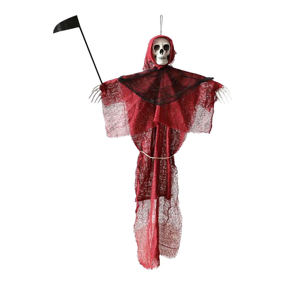 

Halloween Ghost Decorations Halloween Tree Ornaments Gothic Sickle Ornaments for Backyard Mantel Dining Room Haunted House Party красный