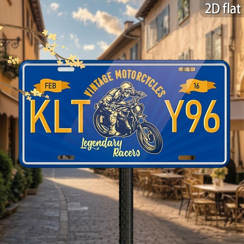 Car License Plate Metal Wall Decor 15x30cm