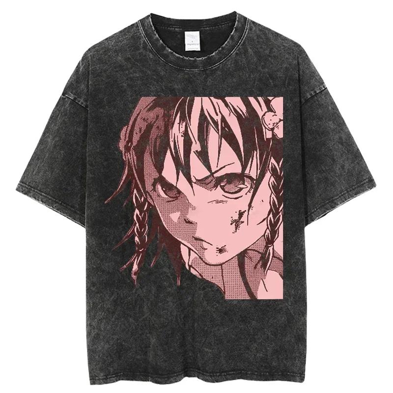 T-Shirts Druck T-Shirt Kurzes Oberteil Y2k Sommer Harajuku Oberteile Heißes Japanisches Anime Deadman Wonderland T-Shirt Gewaschen