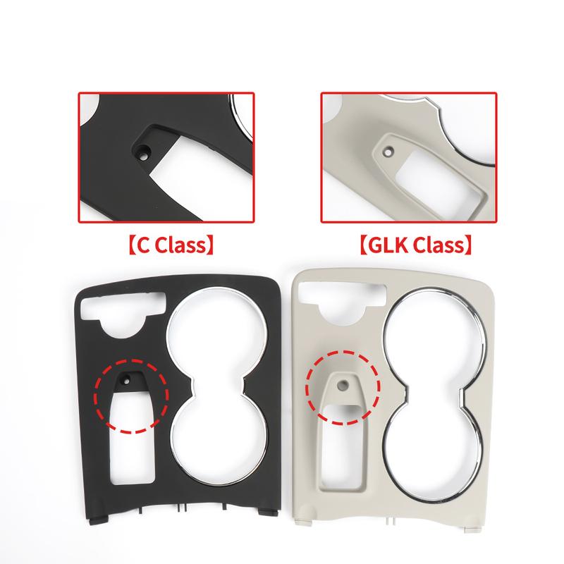 For Mercedes W204 C Class Car Center Console Cup Holder Trim Cover Replacement For Benz X204 GLK Armrest Box Panel 2046800307
