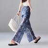 SOFSIL Women's High-Waist Printed Wide-Leg Casual Pants