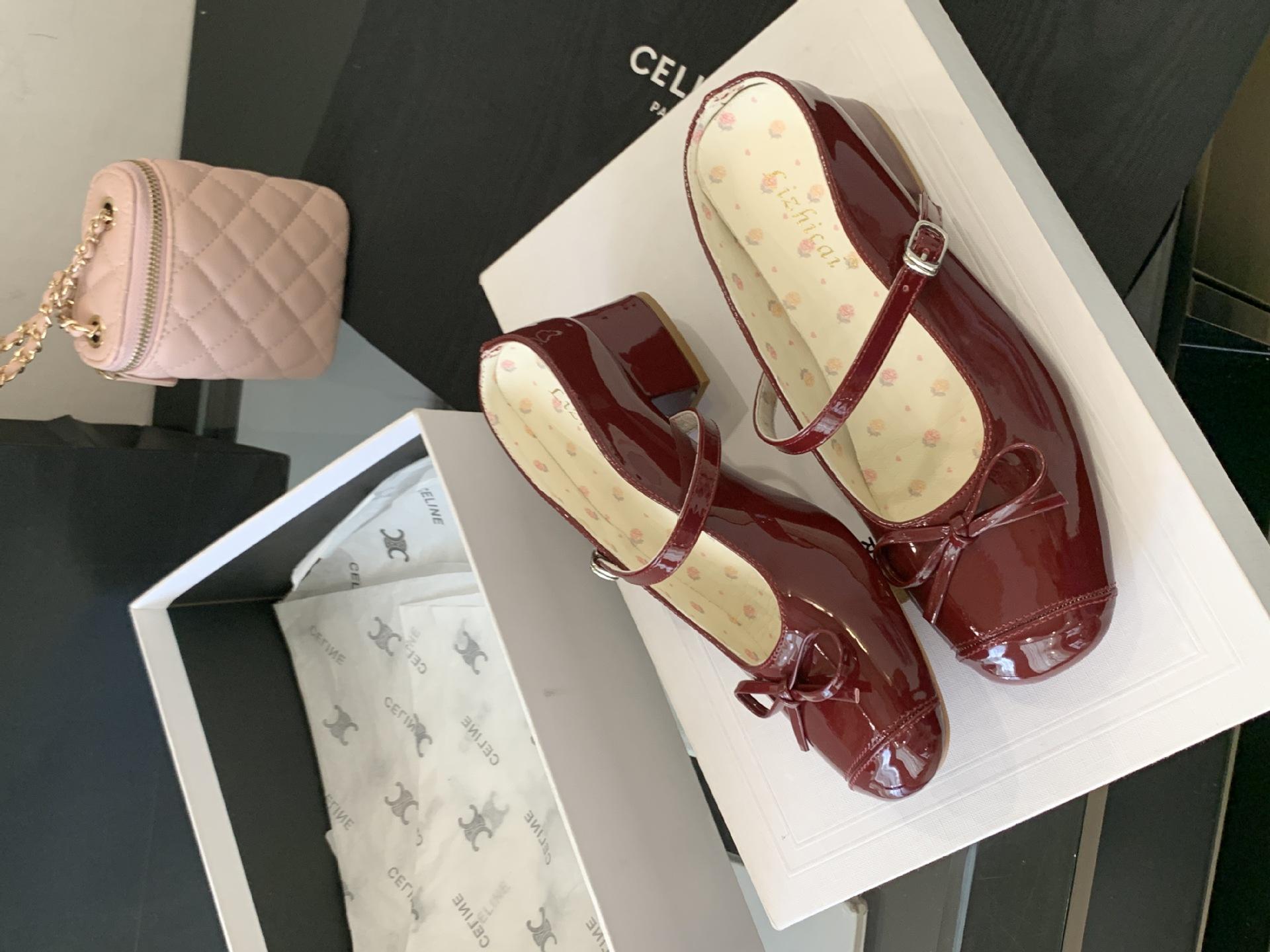 Slippers Closed ToeHalfWomen s Outdoor Wear Summer High Heel Ankle Strap Petite Block Heel Mules 35 вино красного