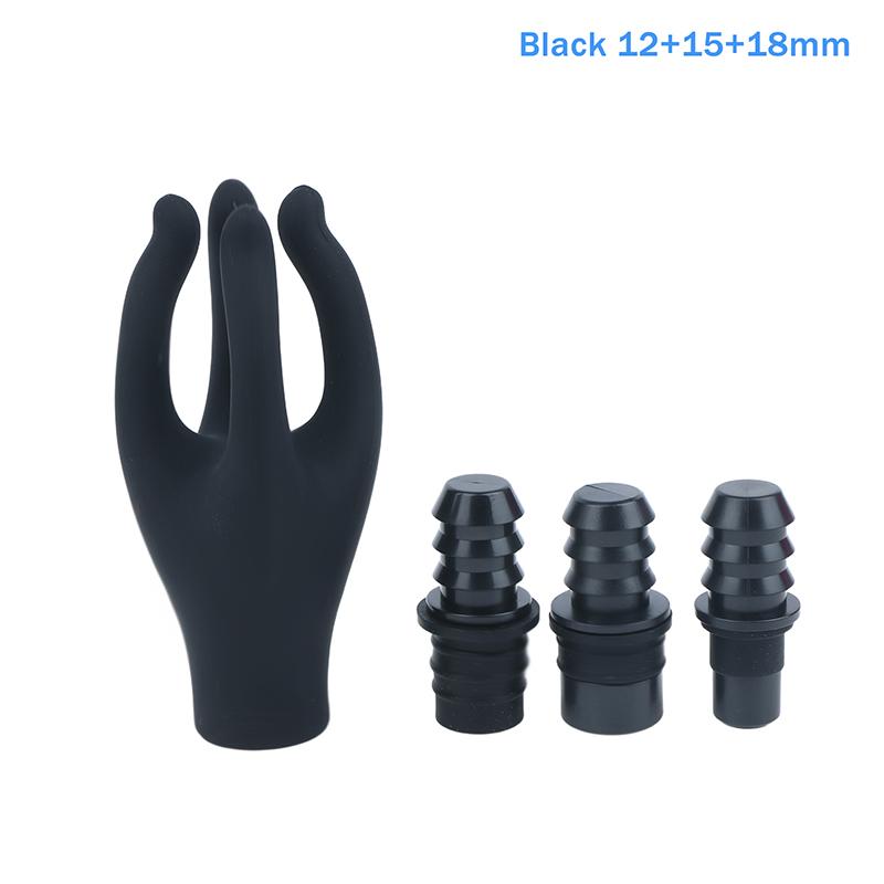 3 Sizes Fascia Massager Head Massage Gun Heads With 4 Fingers Artificial Hand Silicone Head Washable Massage