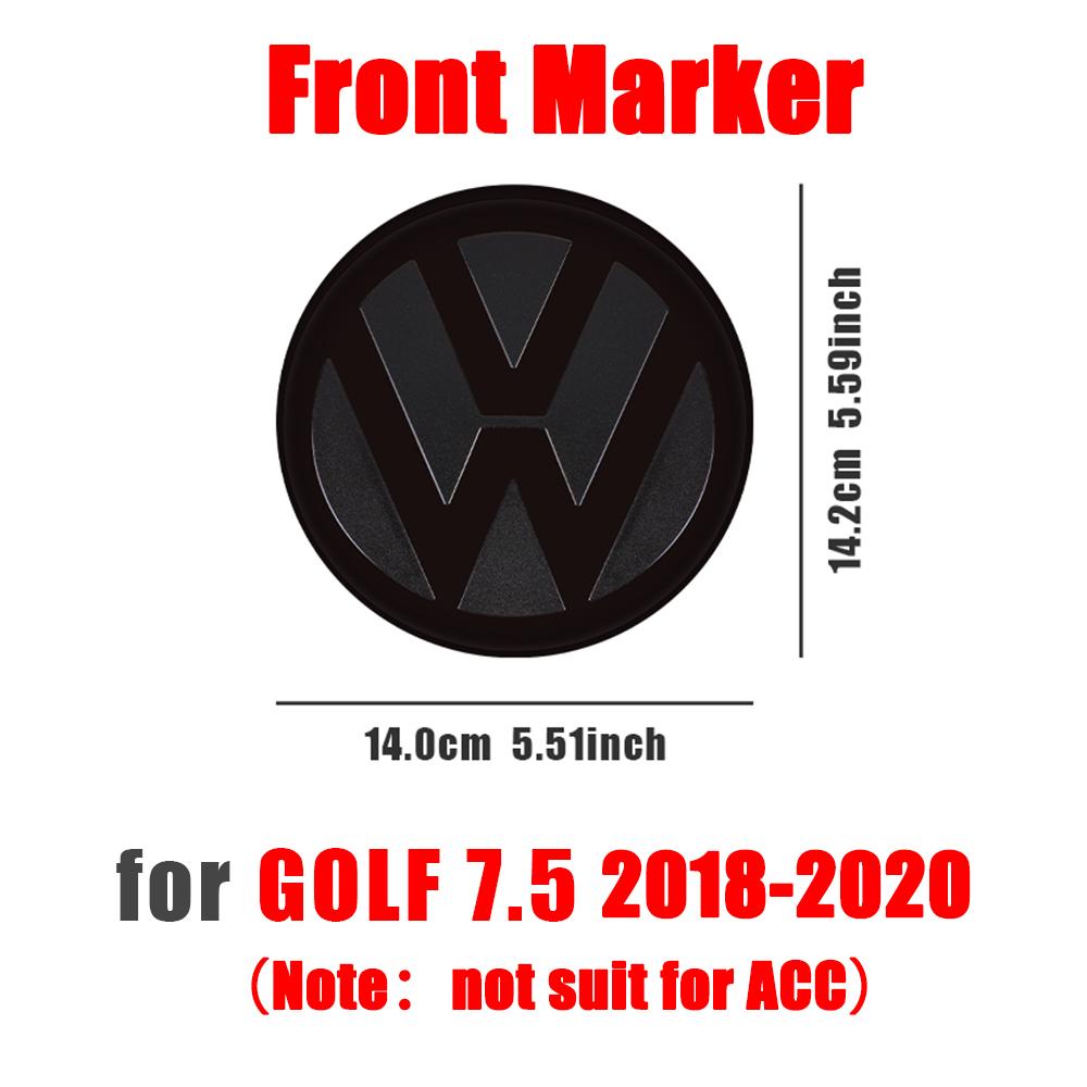 For VOLKSWAGEN VW Non-destructive Gloss Black Front Grill Badge Rear Trunk Lid Emblem Logo For Volkswagen VW Golf 7 7.5 8 2014-2