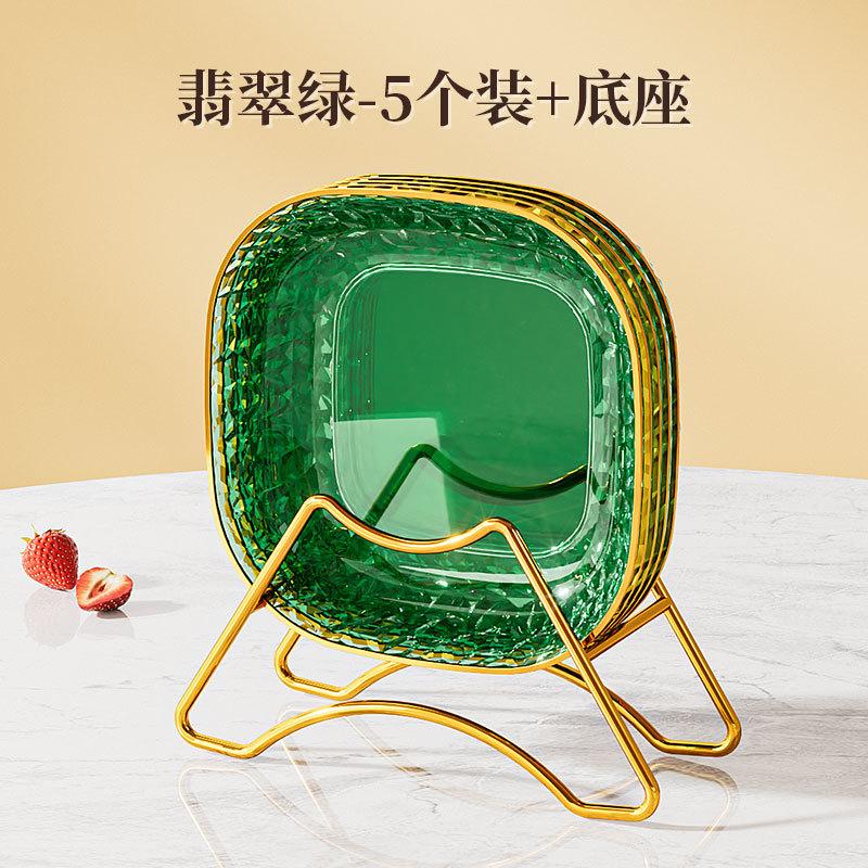 Spit Bone Plate Household Food Grade Snack Plate Fruit Plate Light Luxury Dining Table Garbage Residue Plate High-Grade Small Plate Plate