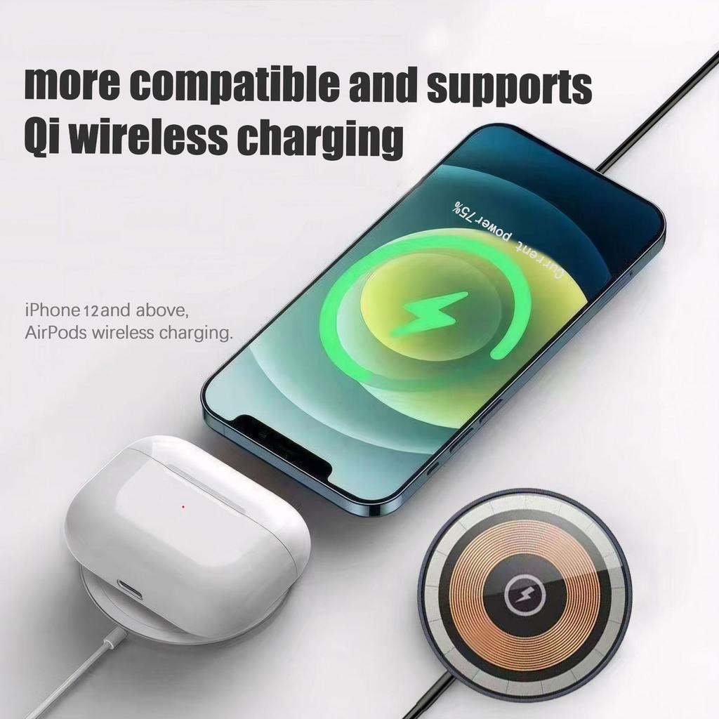 Qi2 15W Magnetisk Trådløs Lader for iPhone 12-16.