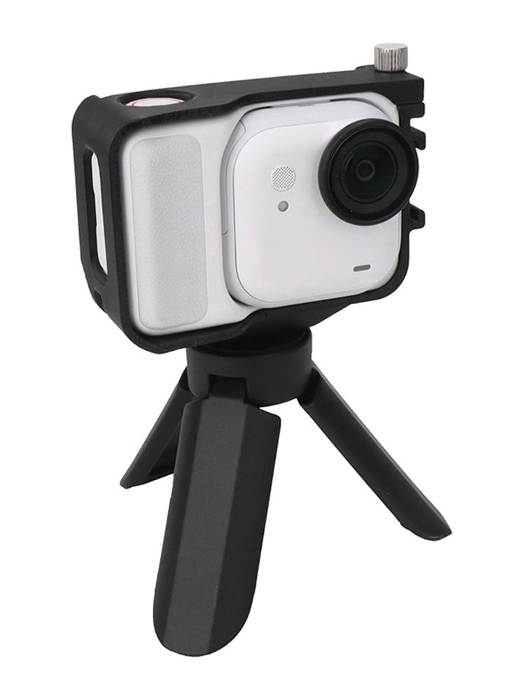 Portable Camera Frame Cold Shoe Mount Protective Case Shell 1/4in Screw Adapter Expansion Protection Frame for Insta360 Go Ultra