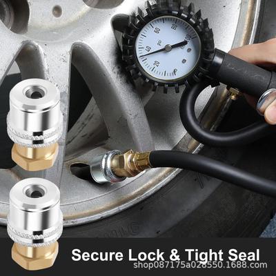 2Pcs Lock On Air Chucks Easy To Use with 1/4'' Fnpt for Compressor
