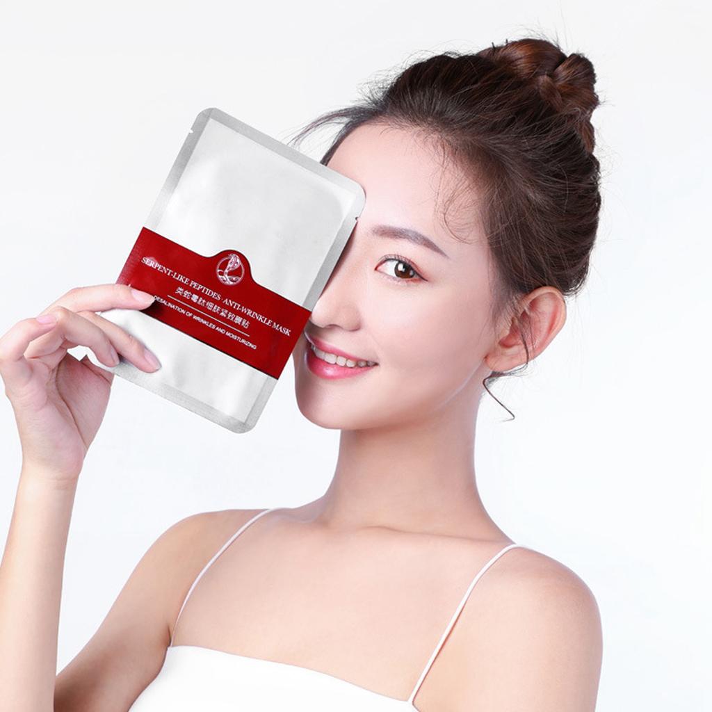 10Pcs Forehead Wrinkle Patch Easy Absorption Anti Wrinkle Forehead Patch Sleeping Mask for Home Travel 6g
