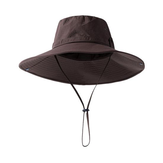 Cappello a Secchiello con Bordo Extra Large, Vestibilità Regolabile, Cappello da Pescatore, Fibbia Antivento, Pieghevole, per Viaggio, Outdoor, Cappello Blocca Raggi UV