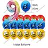Anime Game Theme Party Supplies Flag Pull Banner Cake Topper Balloon Set Kid Girl Boy Happy Birthday Party Baby Shower Decor