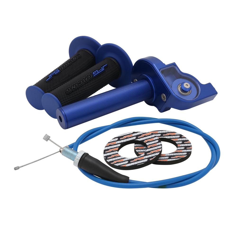 CNC Accelerator Throttle Twist Grips + Cable +Handlebar Grips Replacement For Pit Dirt Bike Minis With 7/8 Inch Application