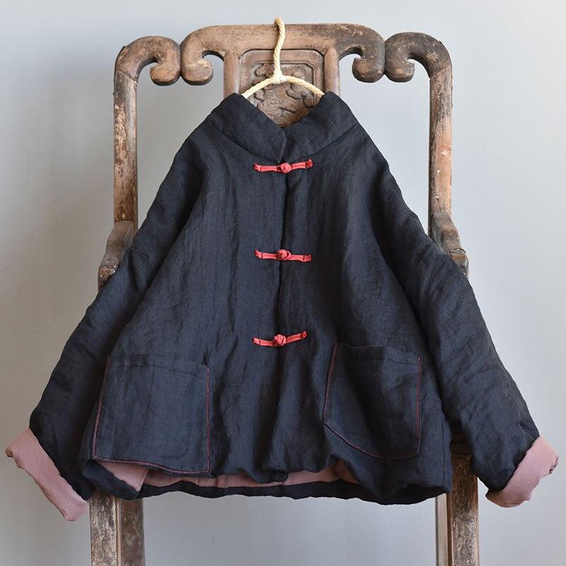 Johnature Patchwork-Parka, Vintage-Mantel, Freizeittaschen, prägnante Damenmäntel