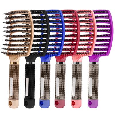 Spazzola per capelli Pettine per capelli Spazzola districante Setole e Nylon Donna Pettine Massaggiante per Capelli Bagnati Salone Parrucchiere Strumenti per lo Styling
