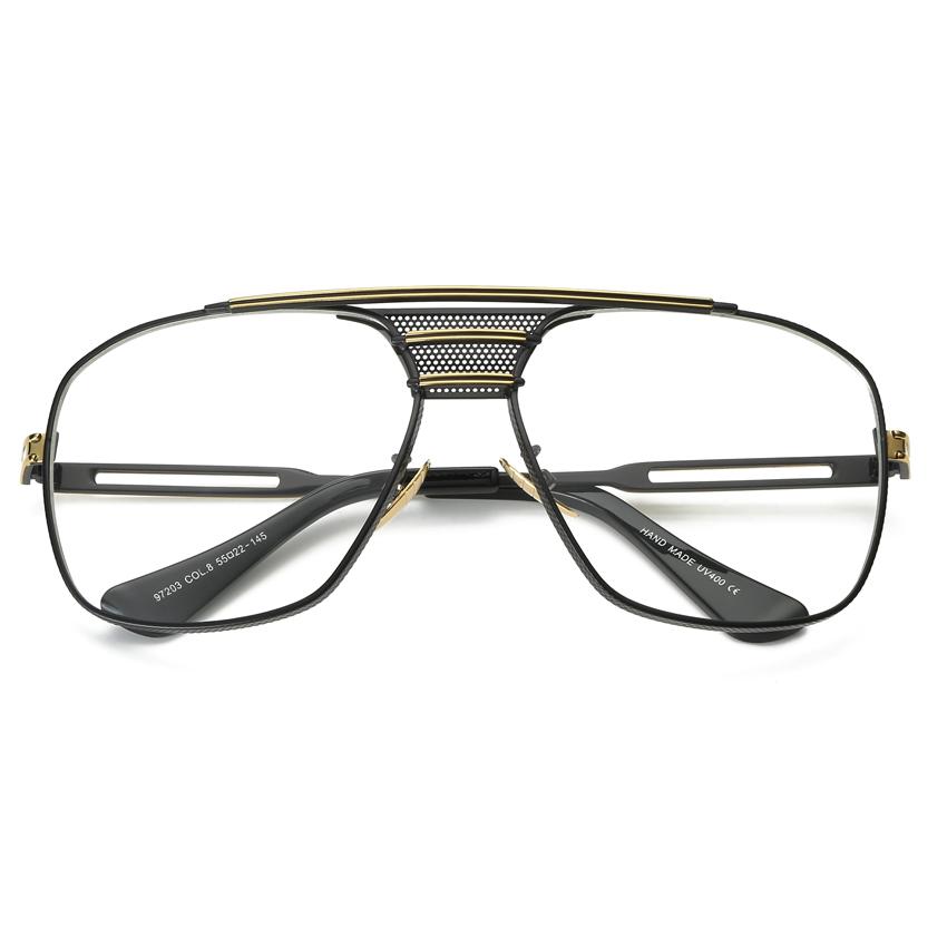 

New Black Eye Glasses Frames for Men Women High Quality Big Gold Rimmed Glasses Men Frames чорний