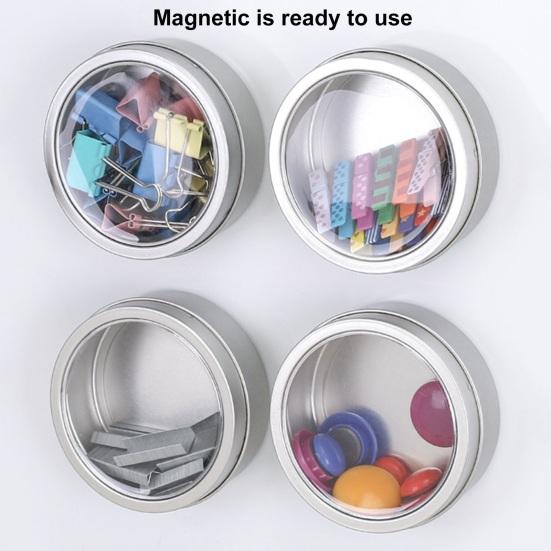 Magnetic Storage Box Dustproof Lid Clear No Drilling Removable Heavy Duty Refrigerator Microwave Side Storage Container Organizer Holder Kitchen