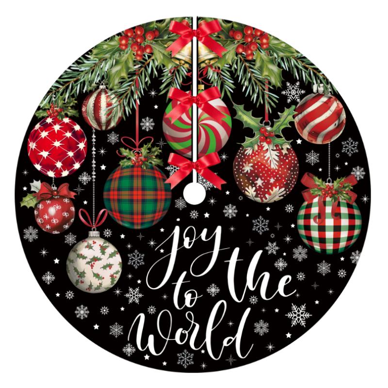 

Christmas Tree Skirt Xmas Trees Carpet Base Mat Santa Claus Snowflake Christmas Tree Foot Cover Base Plush Mat For Party Decor 90cm-36inch