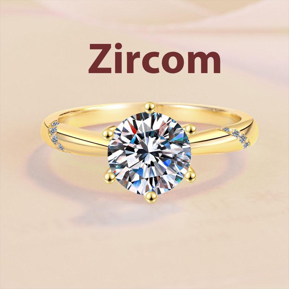 0.5-2ct D Color Moissanite Engagement Ring for Women 925 Silver Gold Plated Solitaire Rings