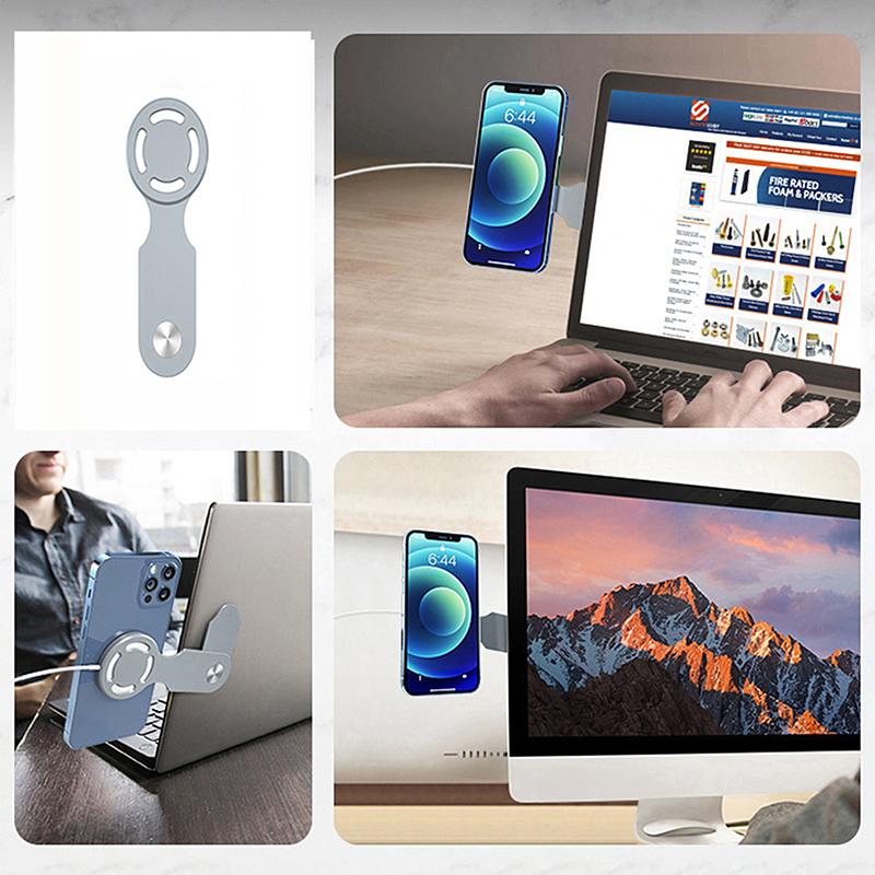 Magnetic Laptop Screen Phone Holder For Magsafe For Iphone 12 13 Computer Screen Lateral Magnetic Wireless Charging Stand
