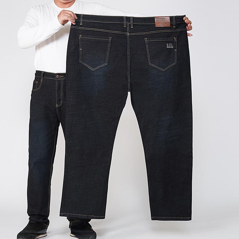 Men's Plus Size Jeans Casual Trousers Oversized Loose Men's Trousers Autumn and Winter 52 Yards