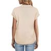 Women's Casual Black Short-Sleeve Shirt - Versatile Solid Color for Business or Leisure