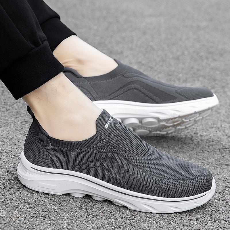 Spring Slip-On Shoes for Women and Men - Soft, Non-Slip Sole, Breathable, Comfortable for Middle-Aged and Elderly Walking