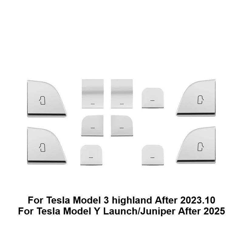 

Window Button Protectors Cover Accessories Car Door Window Protective Film Kit for Tesla Model Y Juniper Model 3 Highland 2025+