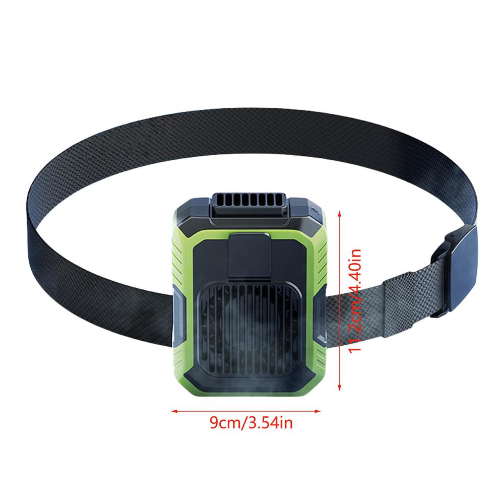 Portable Waist Fan Outdoor Personal Fan 3 Wind Speed Cooling Device with Flashlight for construction sites hiking outdoor