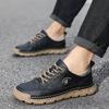 Fashionable Men's Breathable Casual Leather Shoes 2025 New Outdoor Versatile Lace Up Comfortable Sports Casual Leather Shoes