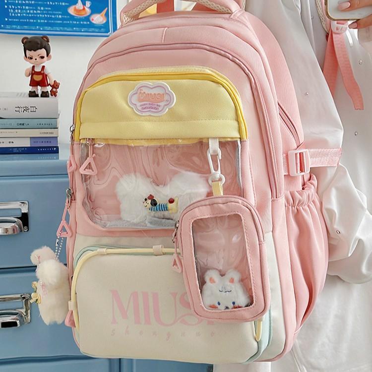Schoolbag Japanese high-value women's new backpack female students niche campus shopping versatile class schoolbag backpack