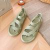 Men's Beach Sandals Summer Vacation EVA Non-Slip Straw Sandals Fashion Couple Flip Flops Soft Outdoor Breathable Casual Shoes
