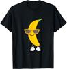 Banana With Sunglasses And Red Cheeks Funny Cartoon T-Shirt Unisex T-Shirt