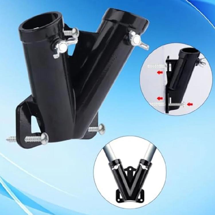 Multifuntional Double Hole Flag Poles Bracket Designed for High Wind Areas Metal Construction for Long Lasting Use