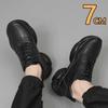 Cowhide Man Sneakers Elevator Shoes Height Increase Shoes for Men Lift Sports White Sneakers Black Shoes Insole 7CM Tall Shoes